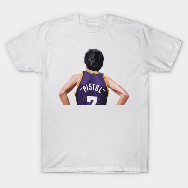 Pistol Pete Maravich of the Utah Jazz T-Shirt by ActualFactual